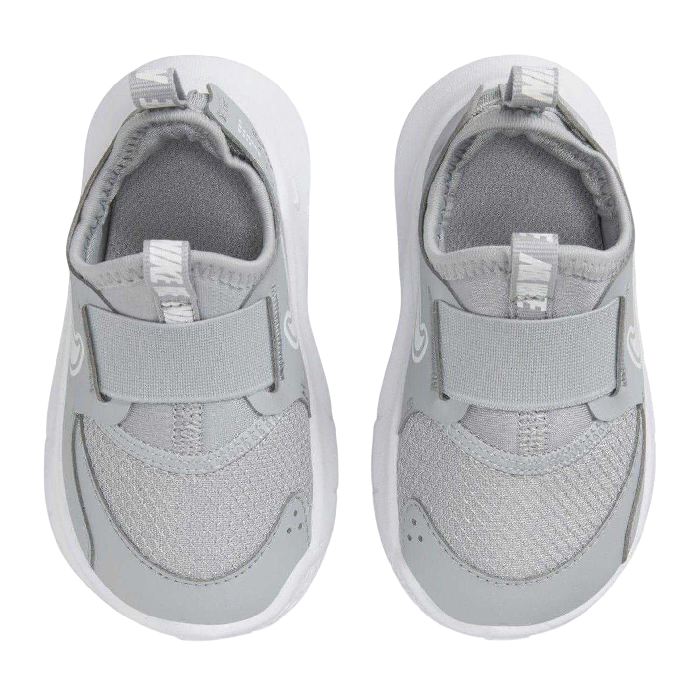 Grey-White - Back - Nike Baby Flex Runner 3 Leather Shoes