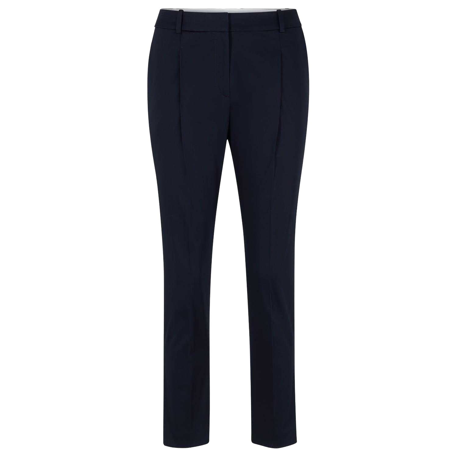 Dark Blue - Front - Boss Womens-Ladies Tetida Trousers