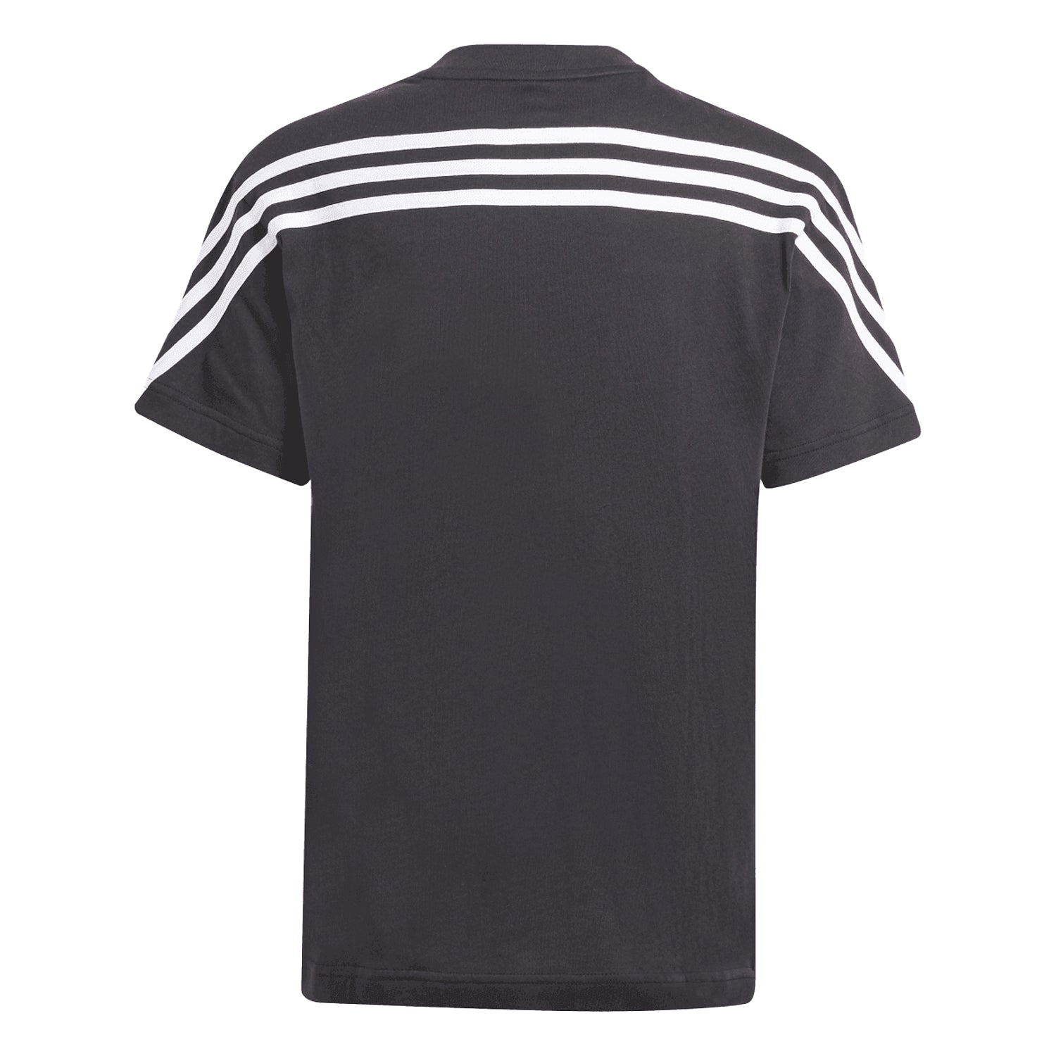 Black - Back - Adidas Childrens-Kids Future Icons 3 Stripes T-Shirt