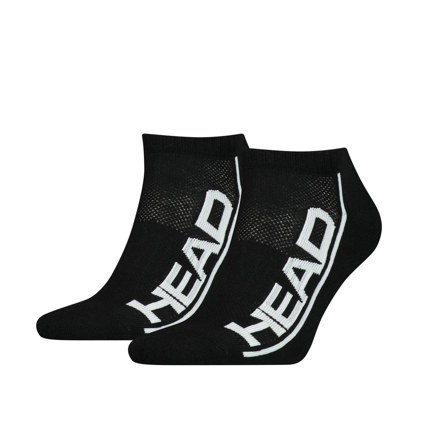 Black-White - Front - Head Unisex Adult Ankle Socks (Pack of 2)