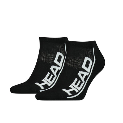 Black-White - Front - Head Unisex Adult Ankle Socks (Pack of 2)