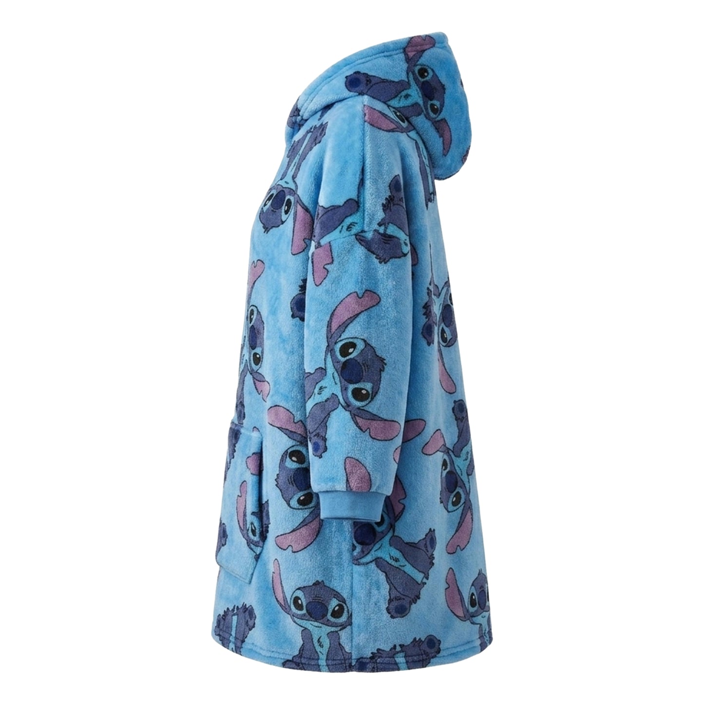Blue - Side - Lilo & Stitch Childrens-Kids Stitch Hoodie