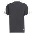 Black - Front - Adidas Childrens-Kids Future Icons 3 Stripes T-Shirt
