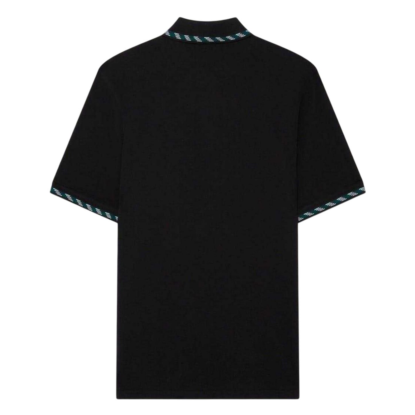 Black - Back - Ted Baker Mens Jacquard Short-Sleeved Polo Shirt