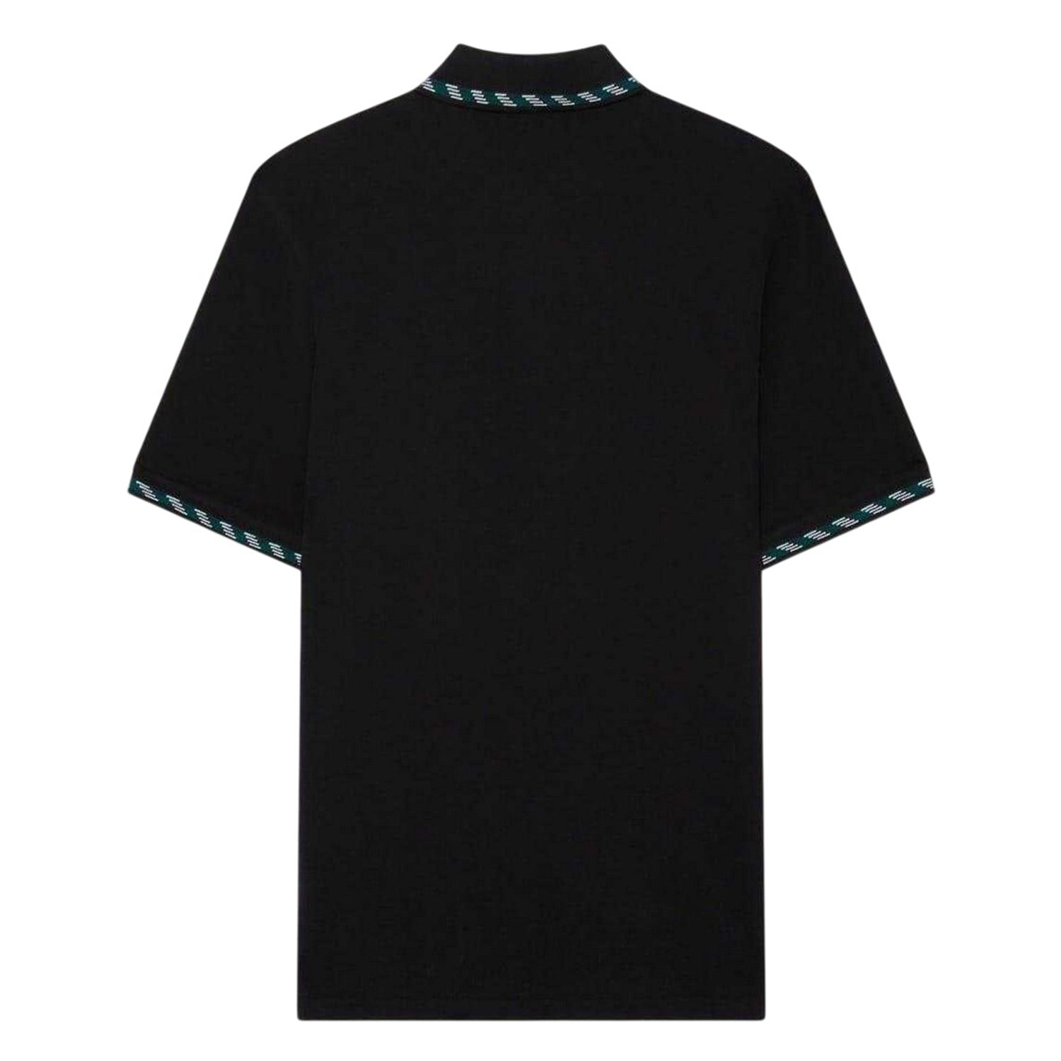 Black - Back - Ted Baker Mens Jacquard Short-Sleeved Polo Shirt