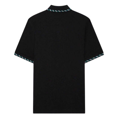 Black - Back - Ted Baker Mens Jacquard Short-Sleeved Polo Shirt