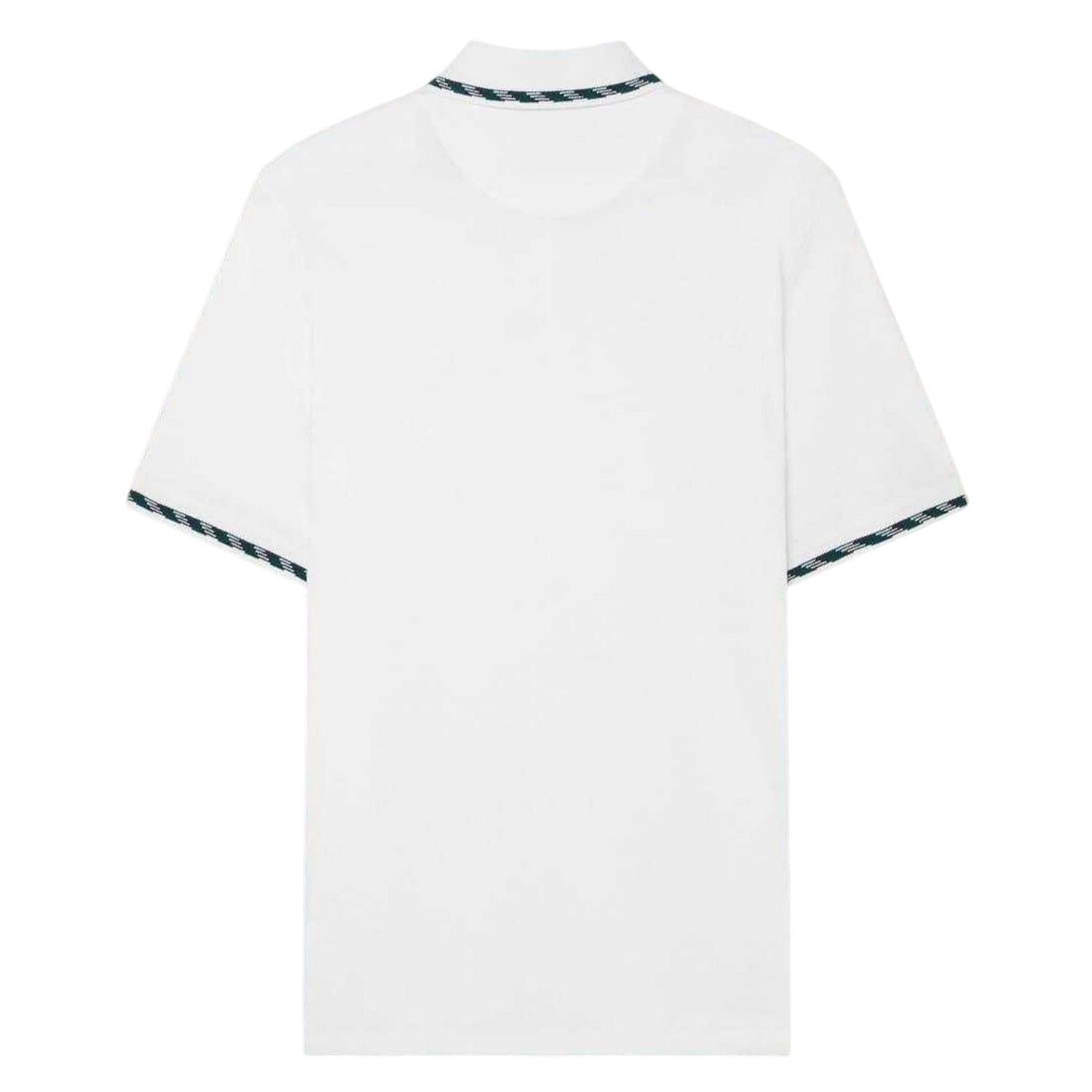 White - Back - Ted Baker Mens Jacquard Short-Sleeved Polo Shirt