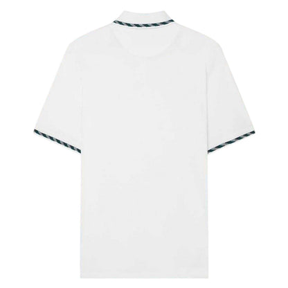 White - Back - Ted Baker Mens Jacquard Short-Sleeved Polo Shirt