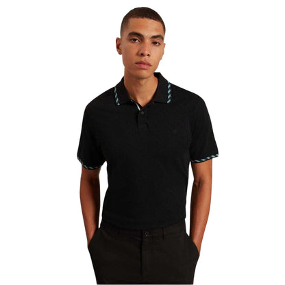Black - Lifestyle - Ted Baker Mens Jacquard Short-Sleeved Polo Shirt