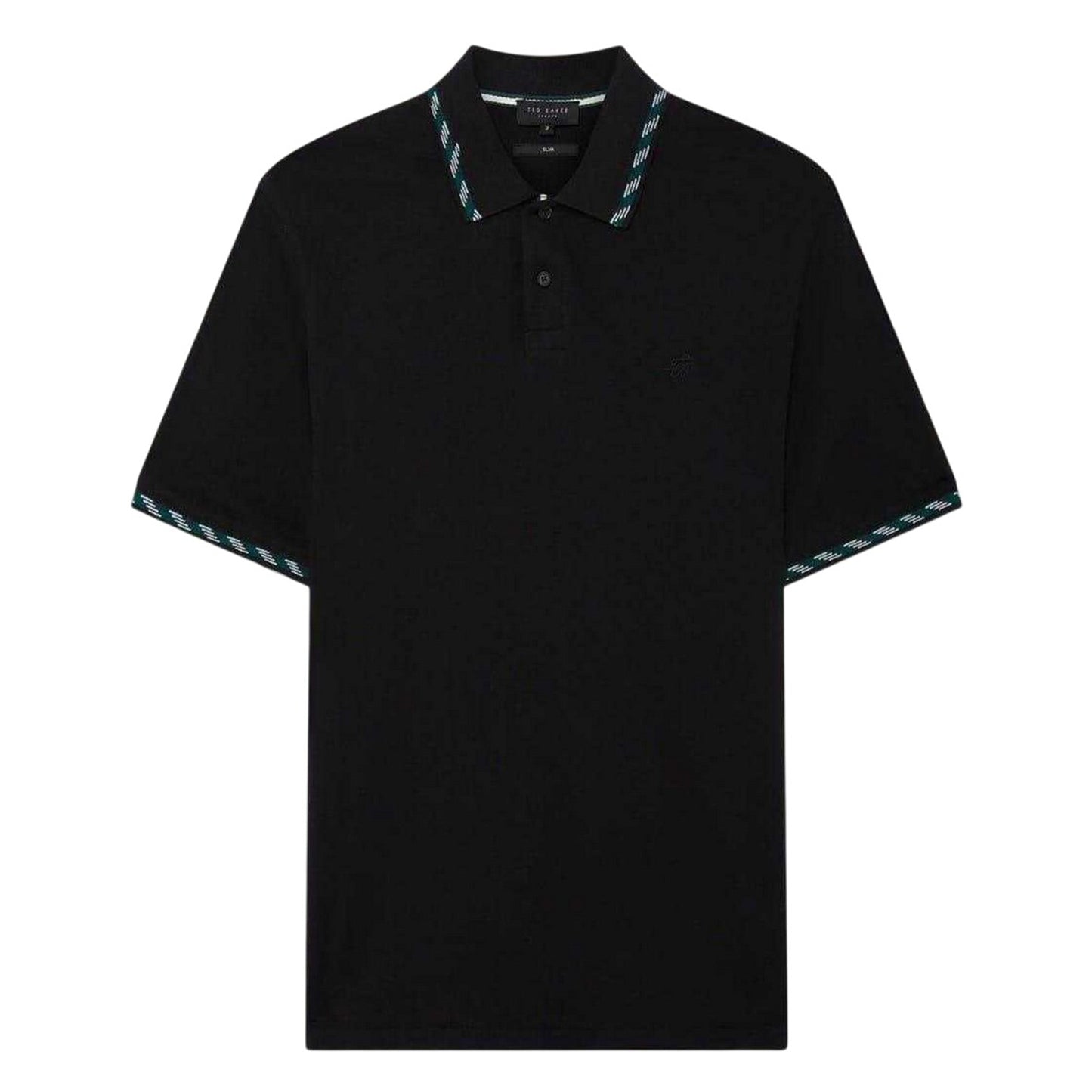 Black - Front - Ted Baker Mens Jacquard Short-Sleeved Polo Shirt