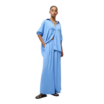 Cornflower Blue - Lifestyle - French Connection Womens-Ladies Damasco Drop Shoulder Shirt