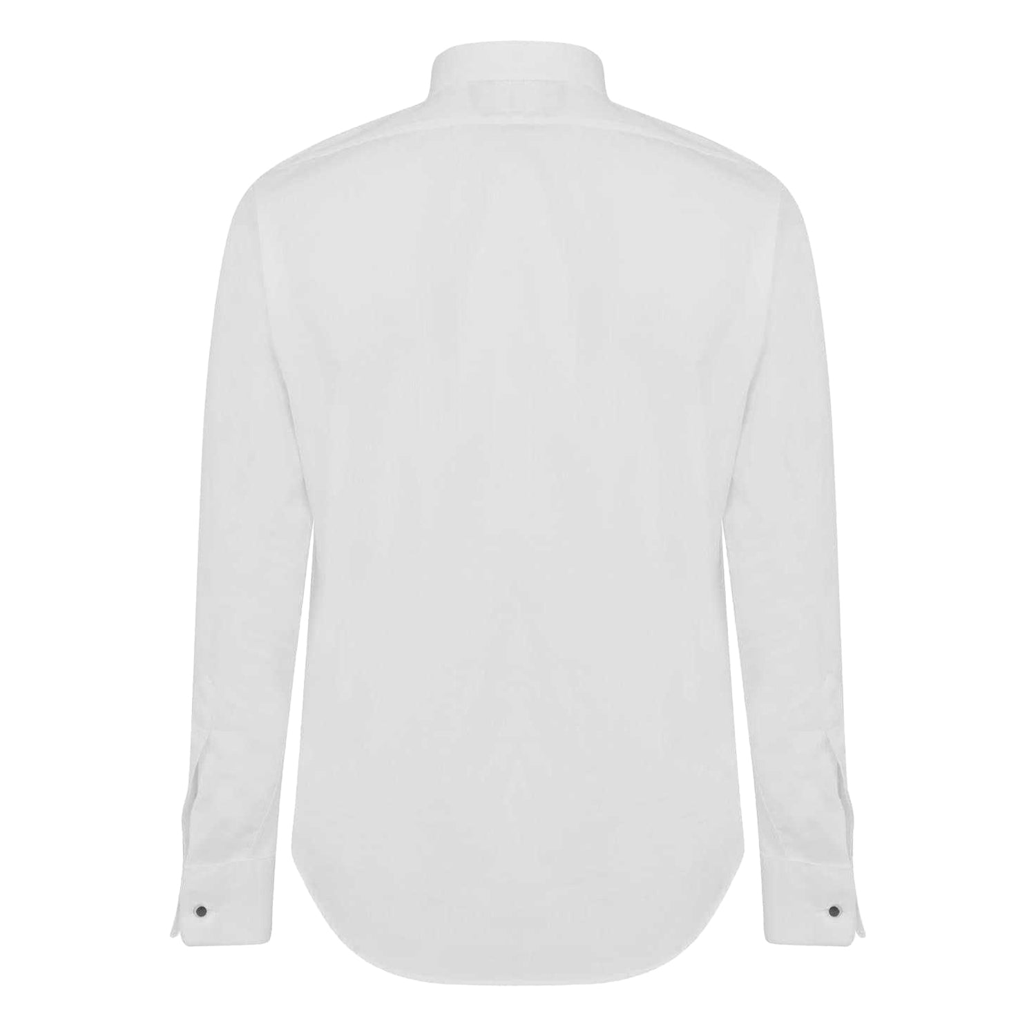 White - Back - Haines and Bonner Mens Tailored Long-Sleeved Shirt