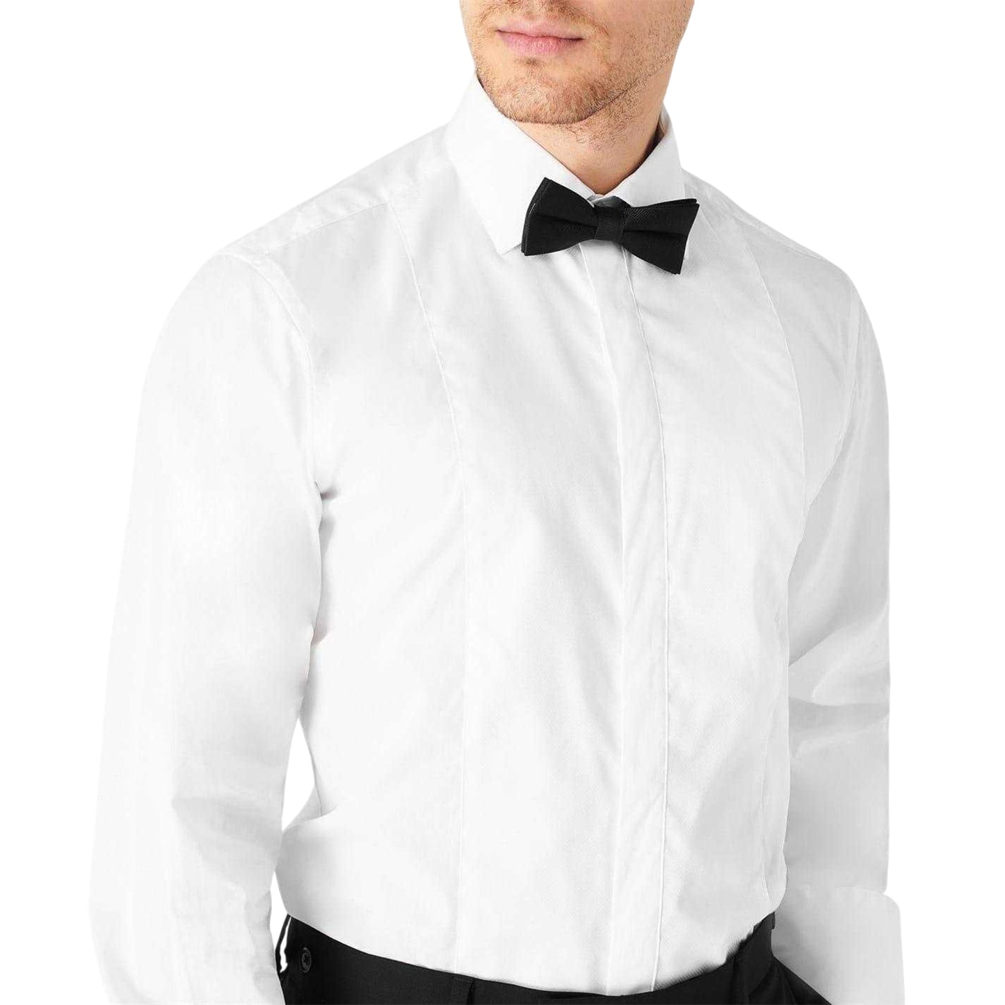 White - Side - Haines and Bonner Mens Tailored Long-Sleeved Shirt
