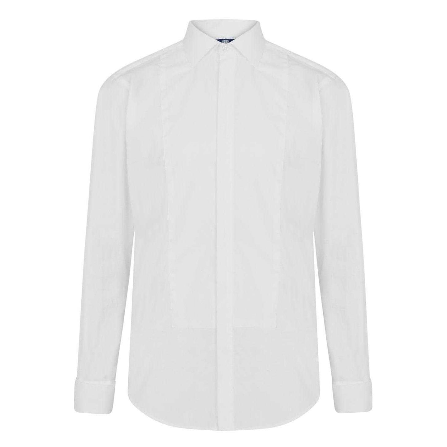White - Front - Haines and Bonner Mens Tailored Long-Sleeved Shirt