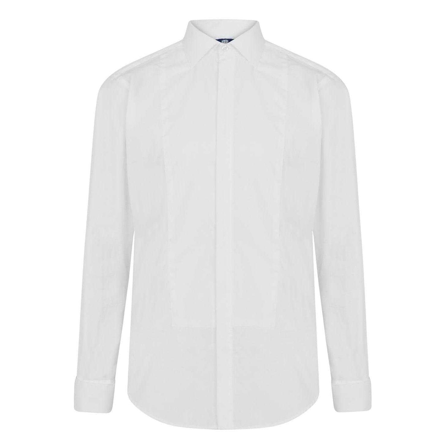 White - Front - Haines and Bonner Mens Tailored Long-Sleeved Shirt