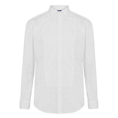 White - Front - Haines and Bonner Mens Tailored Long-Sleeved Shirt