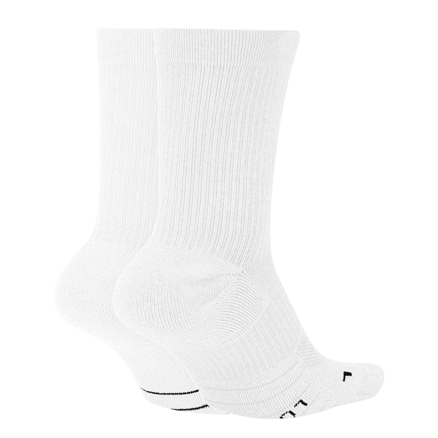 White-Black - Back - Nike Unisex Adult Multiplier Running Crew Socks (Pack of 2)