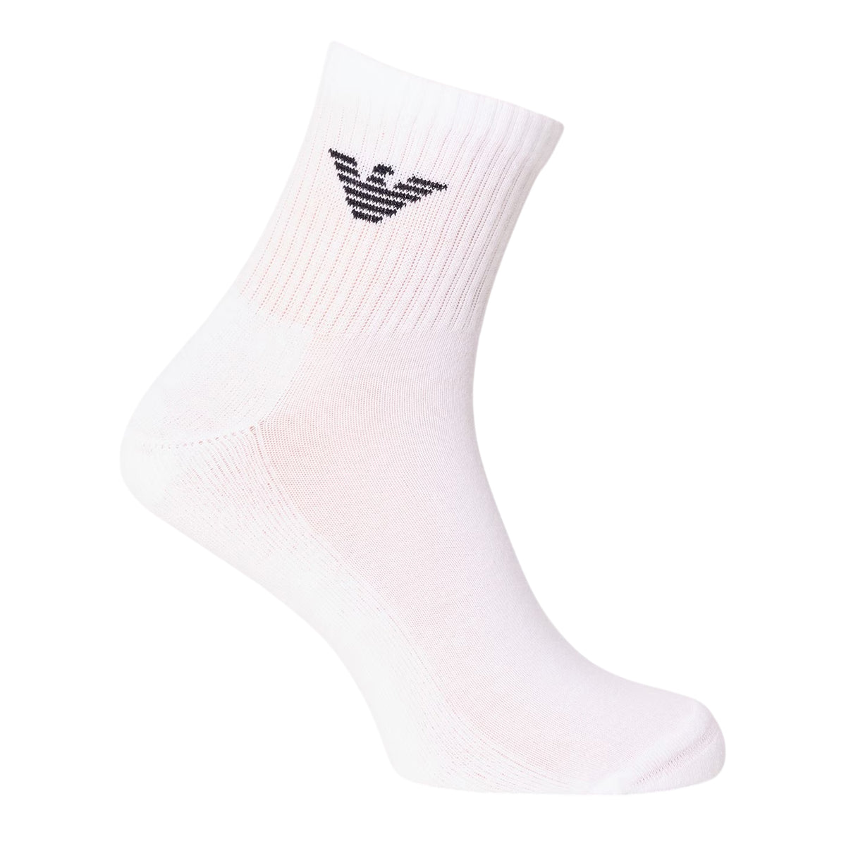 White - Back - Emporio Armani Mens Logo Trainer Socks (Pack of 3)