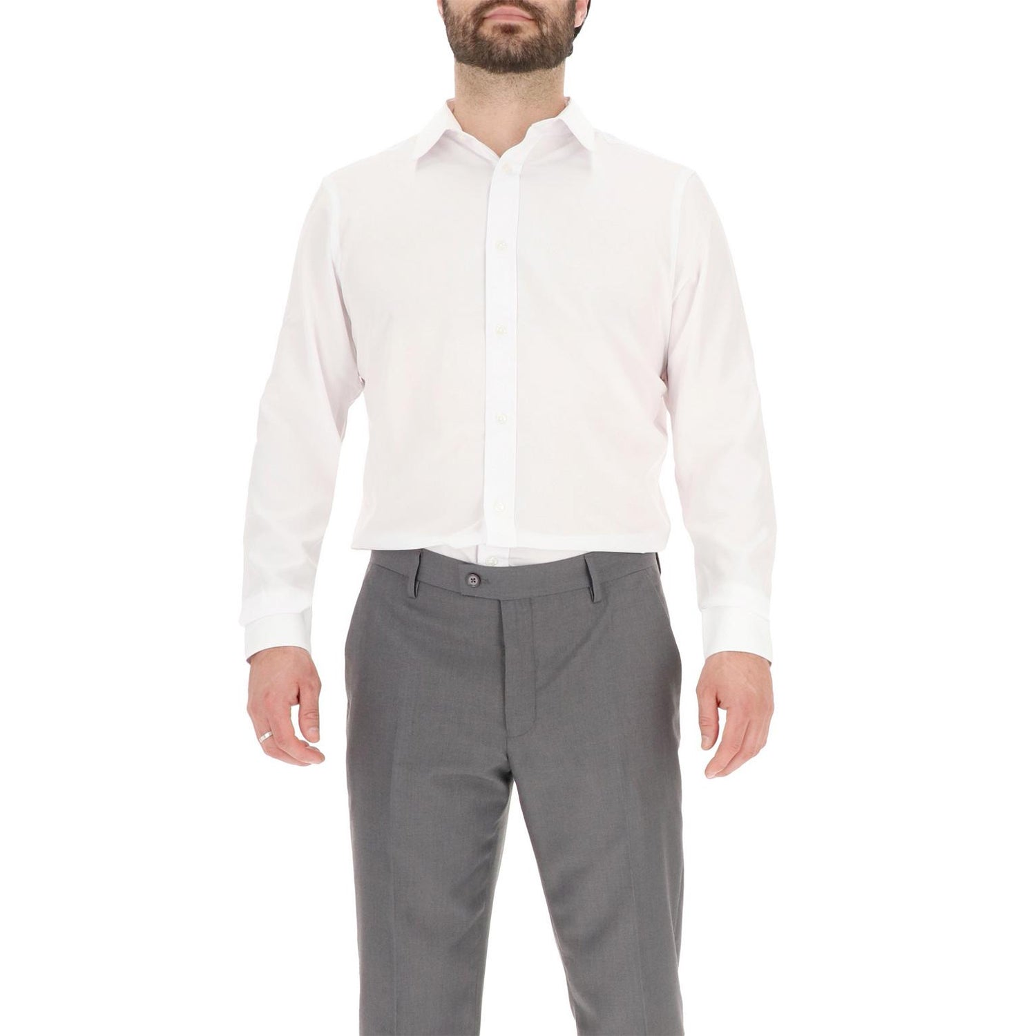 White - Side - Scotch And Soda Mens Oxford Long-Sleeved Shirt
