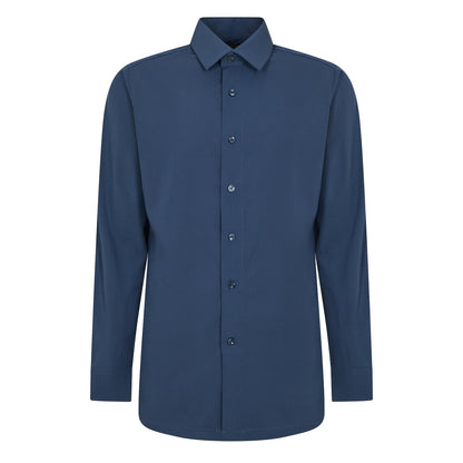 Navy - Front - Scotch And Soda Mens Oxford Long-Sleeved Shirt