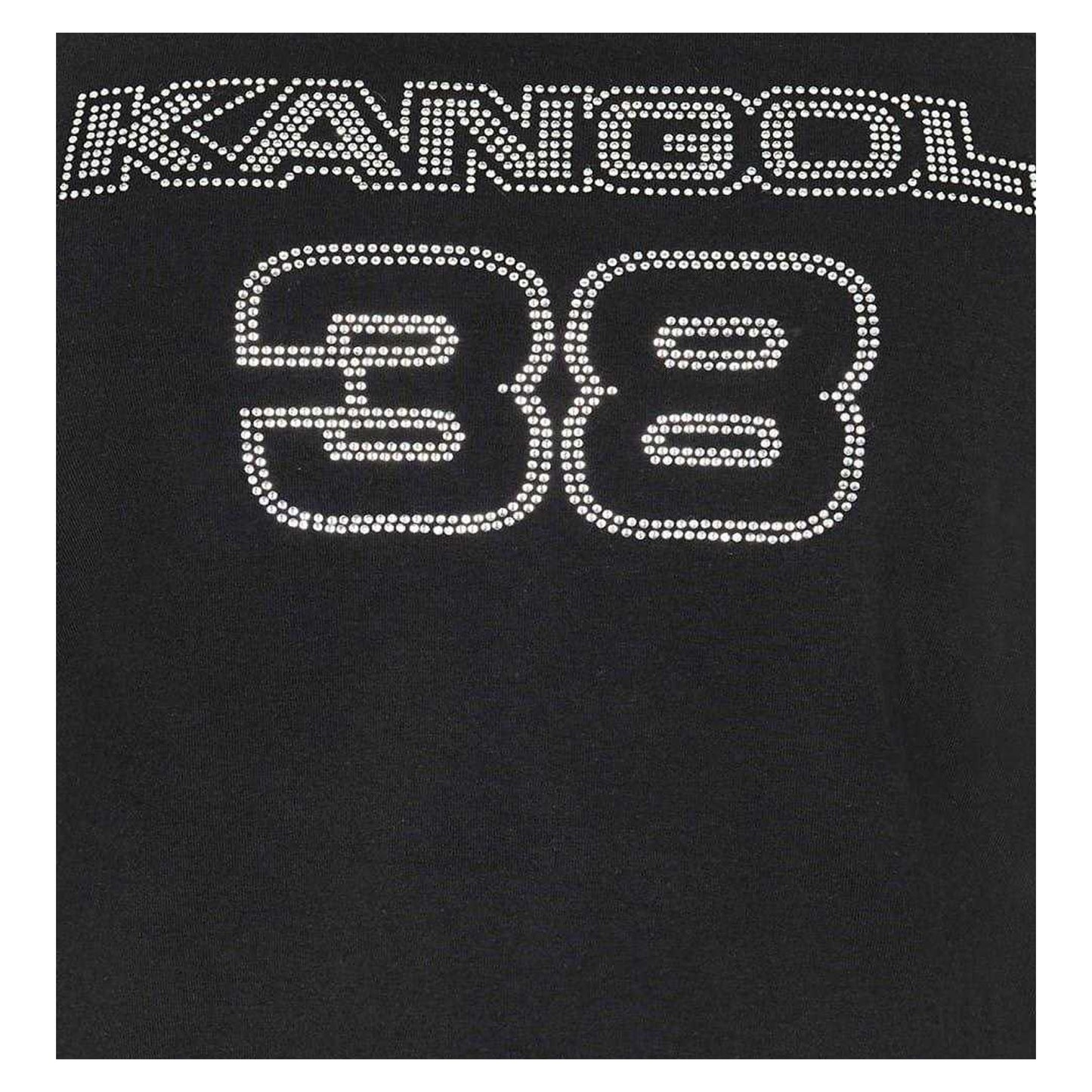 Black - Side - Kangol Womens-Ladies Diamante Bandeau Crop Top