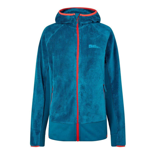 Blue - Front - Jack Wolfskin Womens-Ladies Rotwand Hoodie