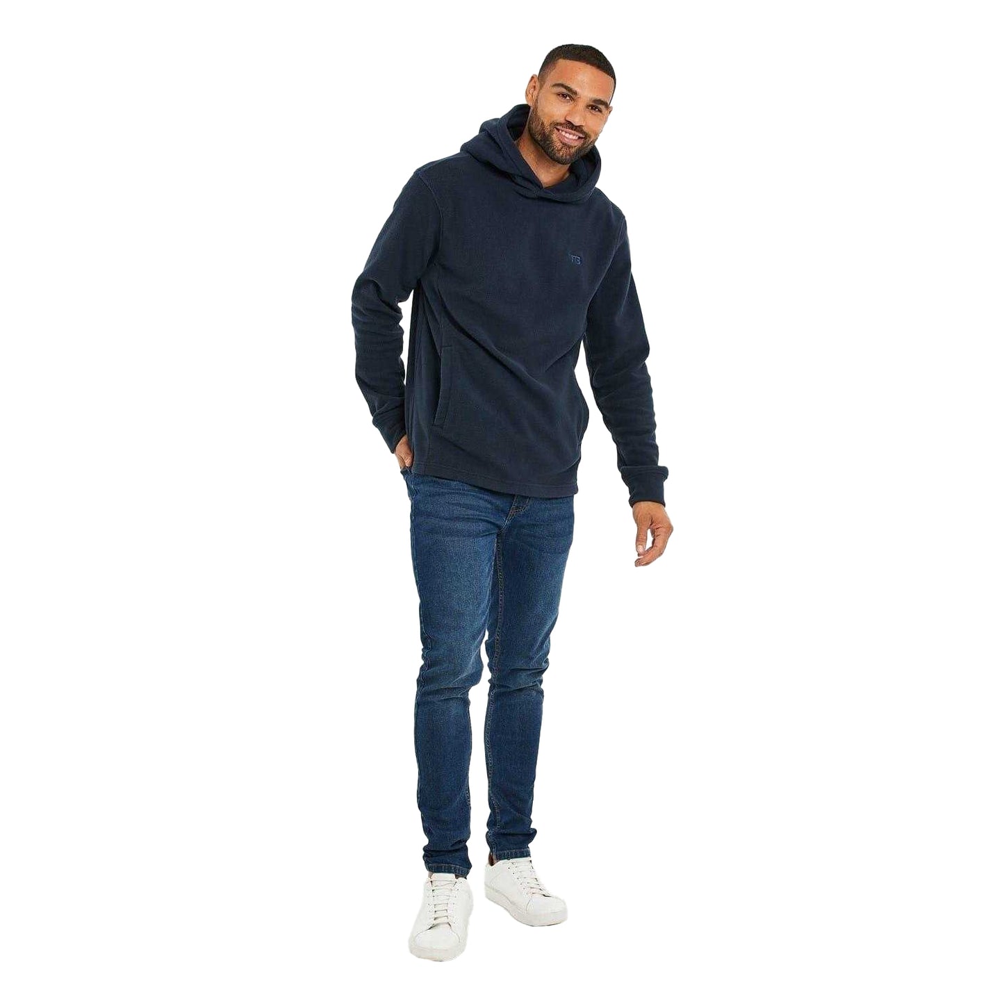 Navy - Lifestyle - Threadbare Mens Microfleece Hoodie