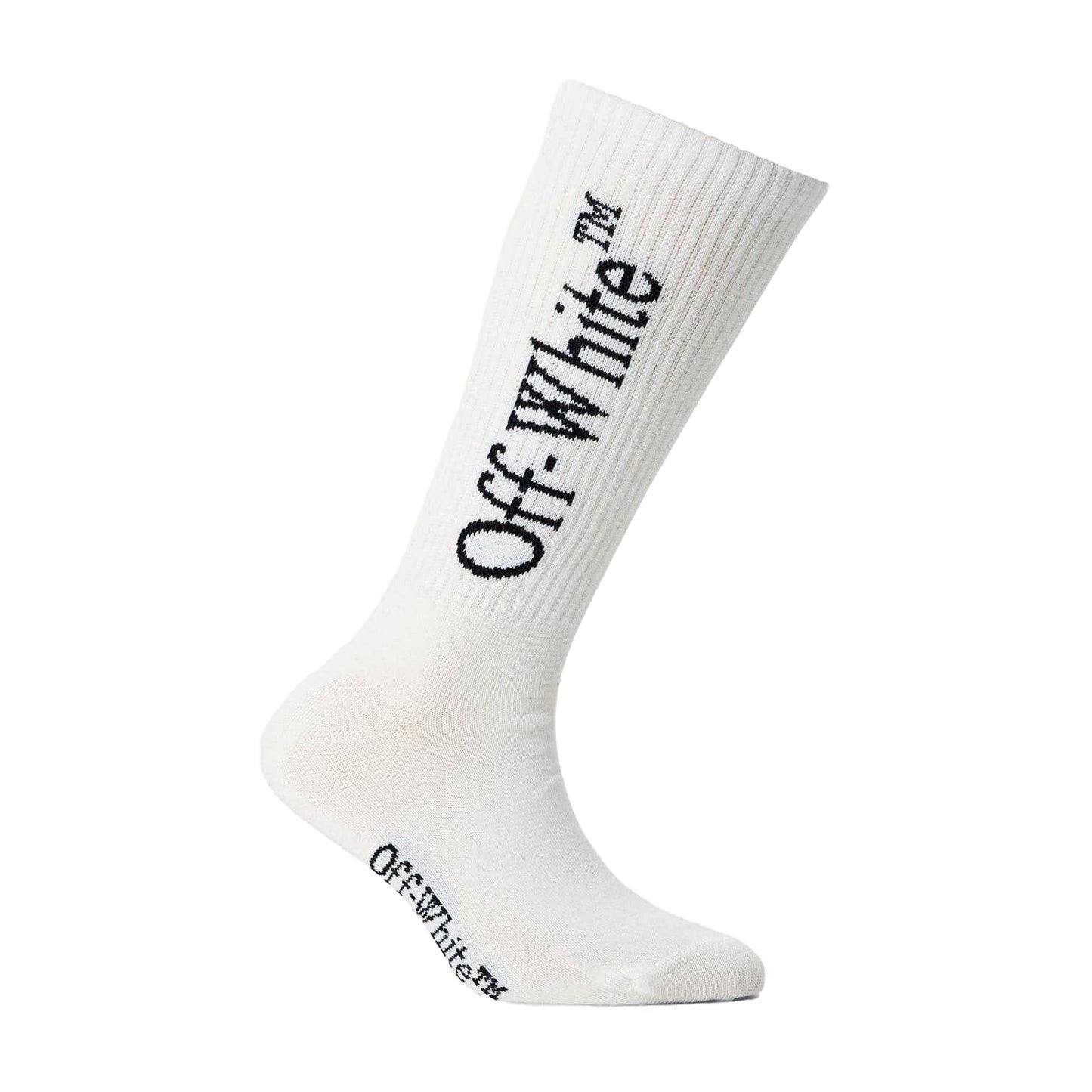 White - Front - Off White Childrens-Kids Logo Knee High Socks