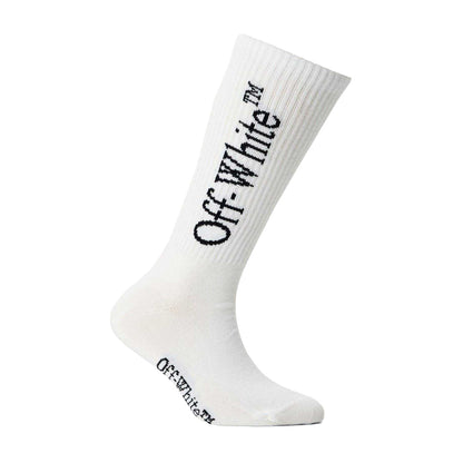 White - Front - Off White Childrens-Kids Logo Knee High Socks