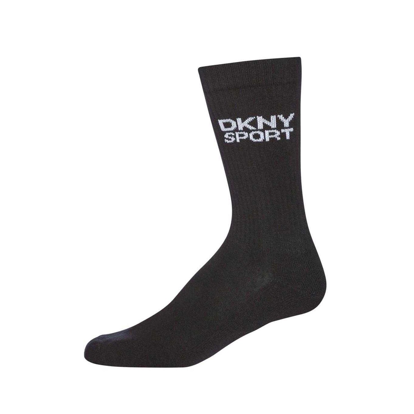 Black-White-Grey - Back - DKNY Mens Radde Logo Sports Socks (Pack of 6)