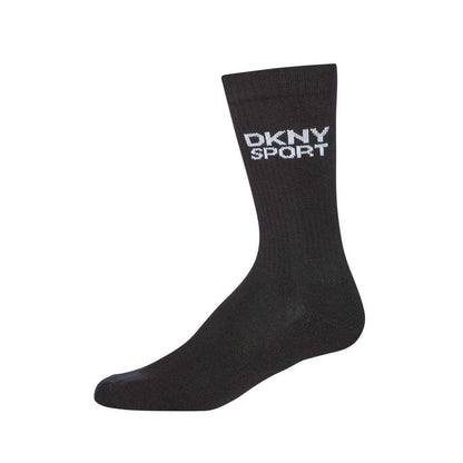 Black-White-Grey - Back - DKNY Mens Radde Logo Sports Socks (Pack of 6)