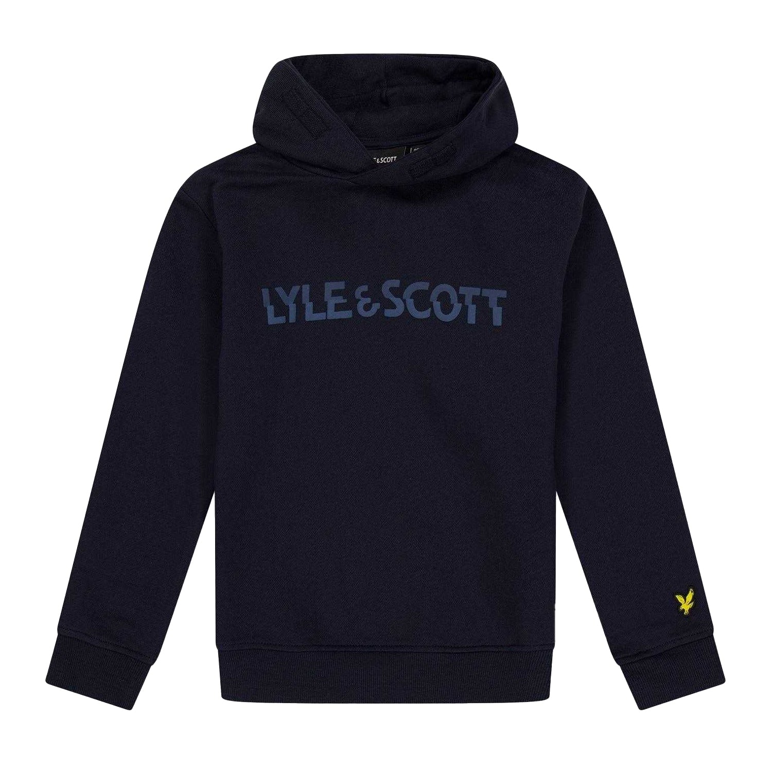 Dark Navy - Front - Lyle & Scott Childrens-Kids Logo Hoodie