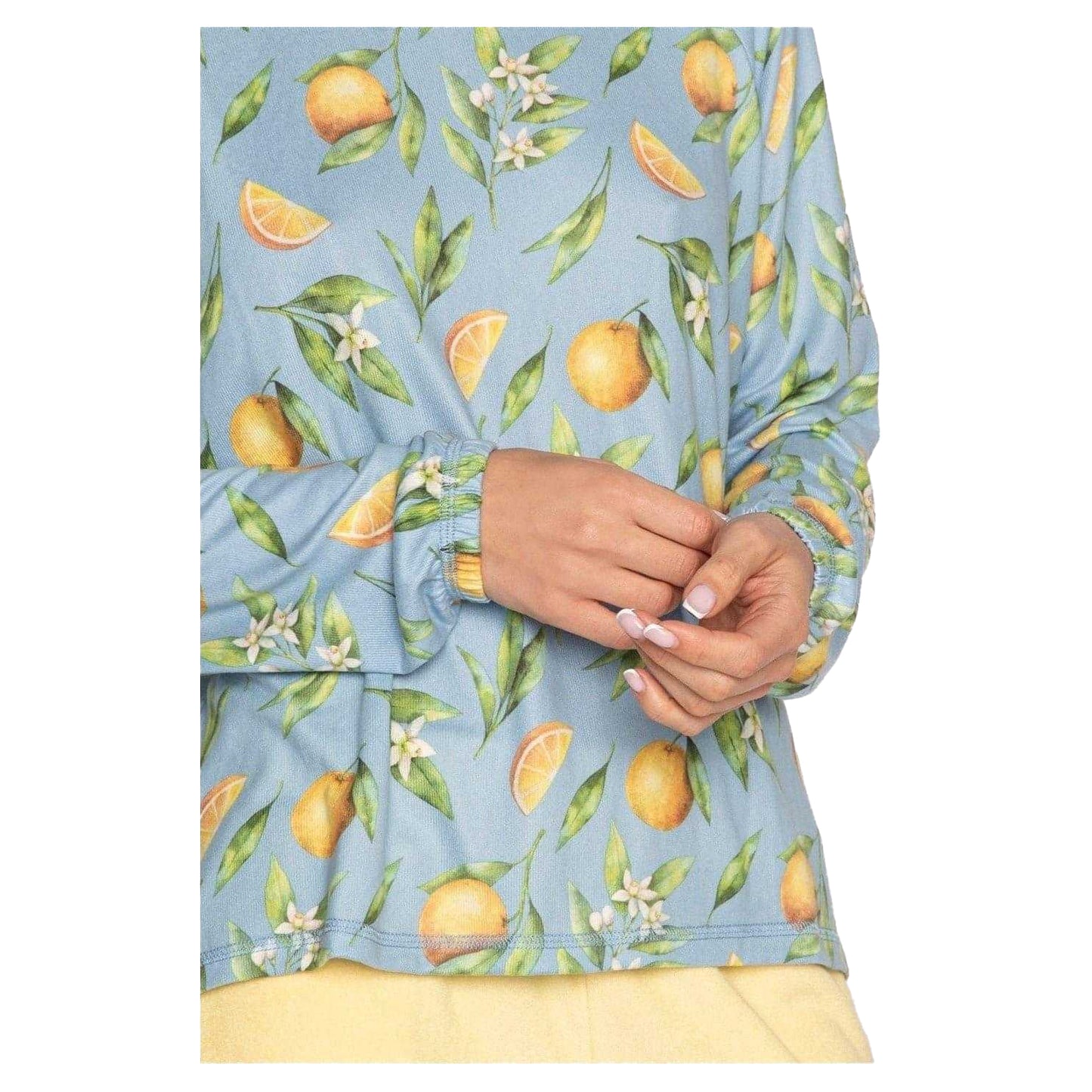 Light Blue - Lifestyle - PJ Salvage Womens-Ladies Orange Jersey Long-Sleeved Top