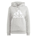 Grey - Front - Adidas Womens-Ladies Essentials Big Logo Fleece Hoodie