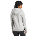 Grey - Back - Adidas Womens-Ladies Essentials Big Logo Fleece Hoodie
