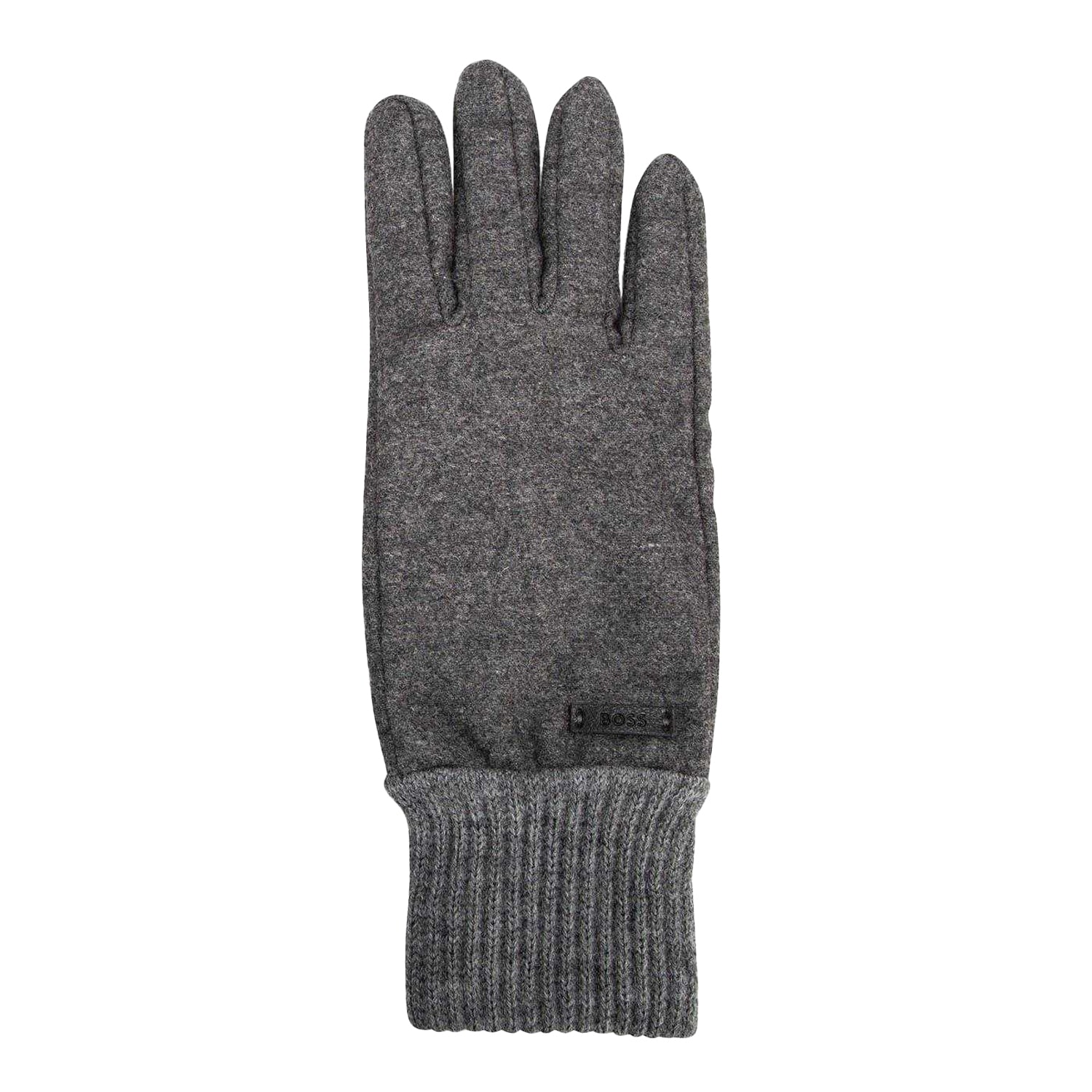 Grey - Front - Boss Kalsper Wool Blend Gloves