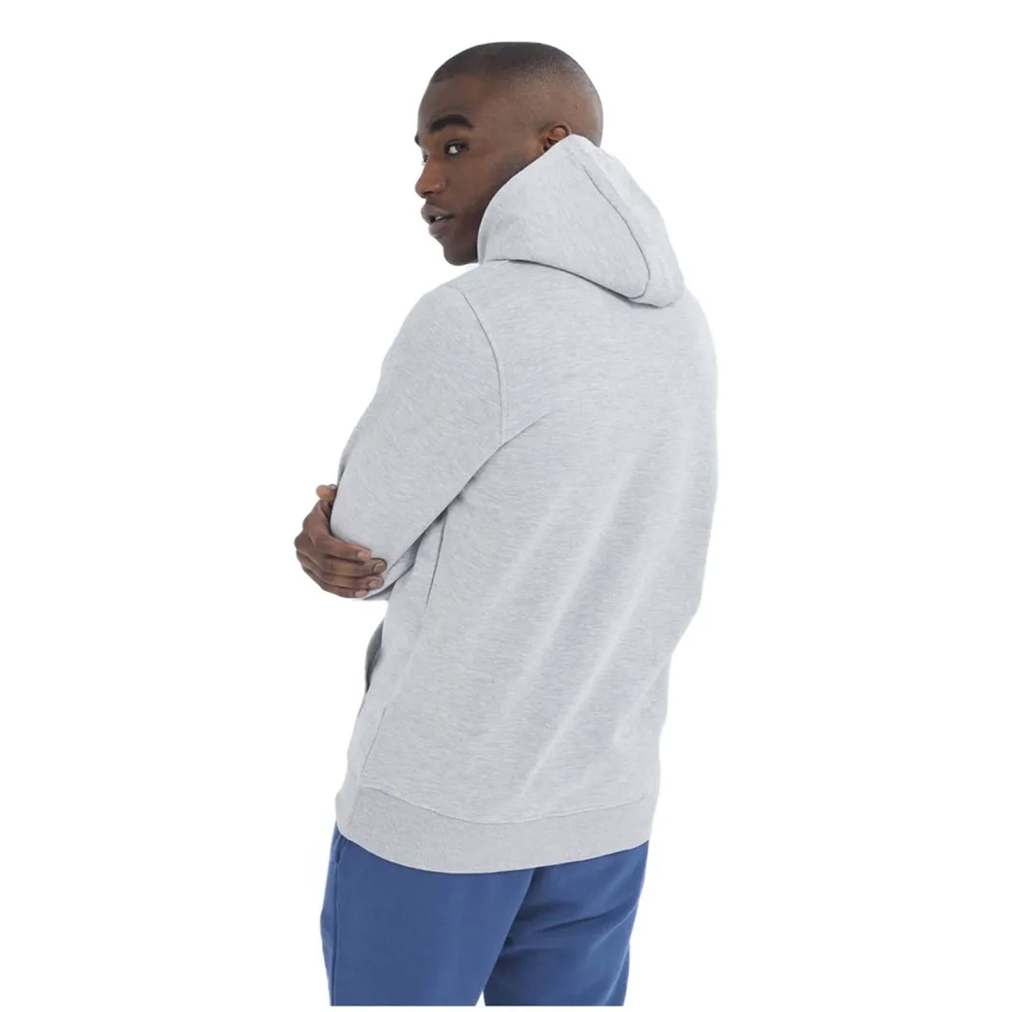 Grey Marl - Back - Ellesse Mens Logo Hoodie