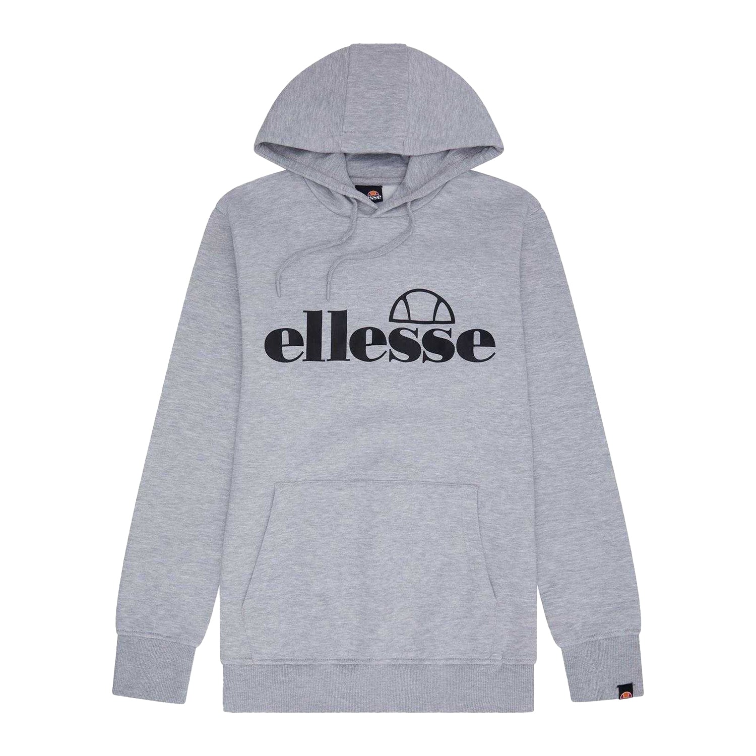 Grey Marl - Front - Ellesse Mens Logo Hoodie