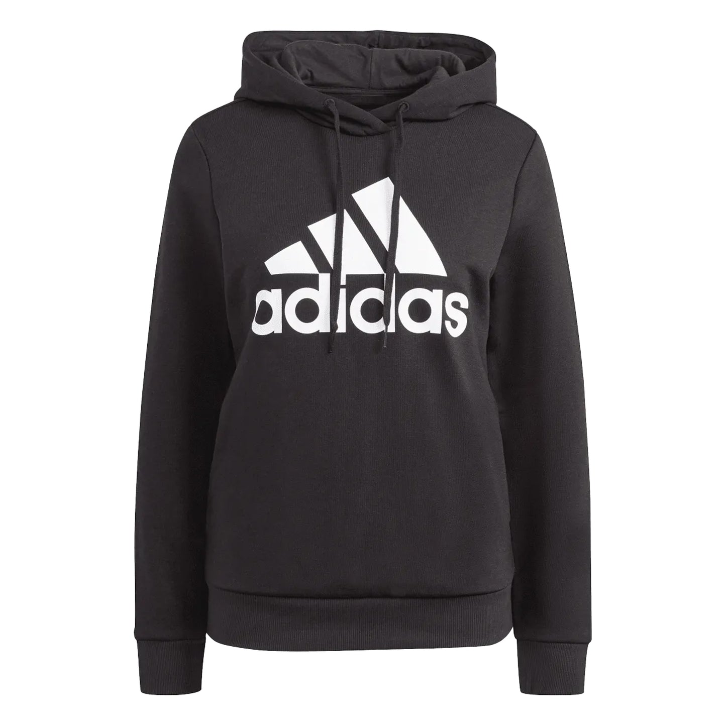 Black - Front - Adidas Womens-Ladies Essentials Big Logo Fleece Hoodie