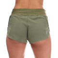 Khaki Green - Back - Skins Womens-Ladies Series-3 Running Shorts