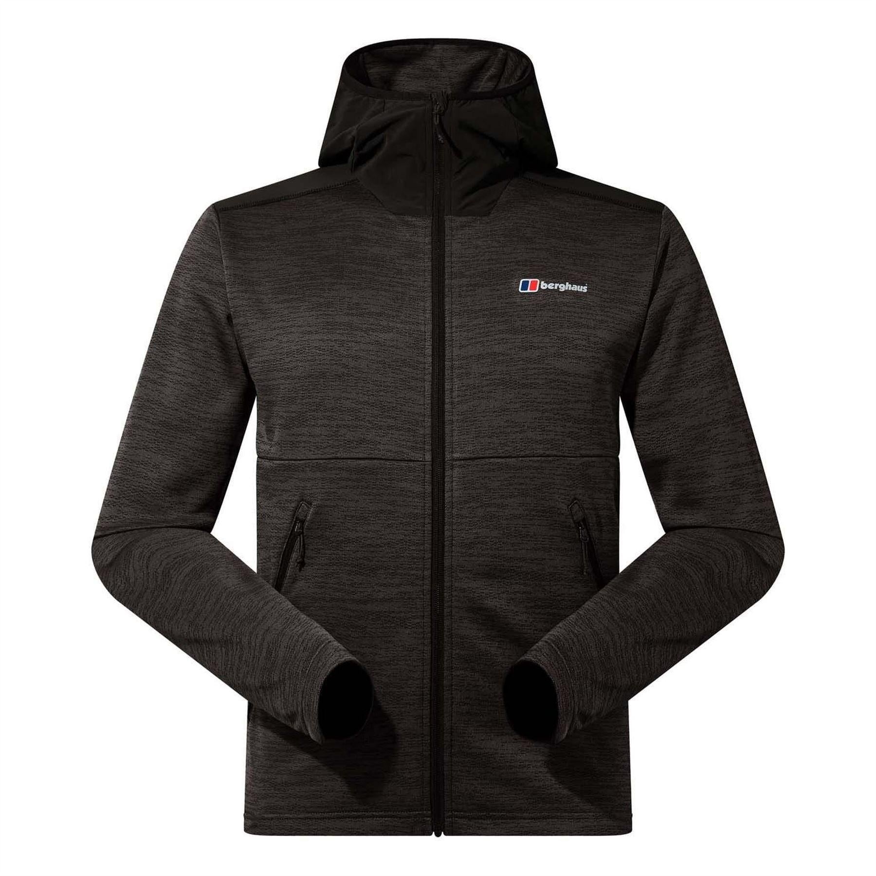 Grey-Black - Front - Berghaus Mens Thraskii Hooded Jacket
