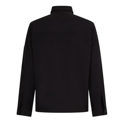 Black - Back - Boss Mens Expedit Oxford Zip Pocket Overshirt