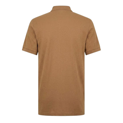 Dark Beige - Back - Boss Mens Pallas Embroidered Logo Cotton Polo Shirt