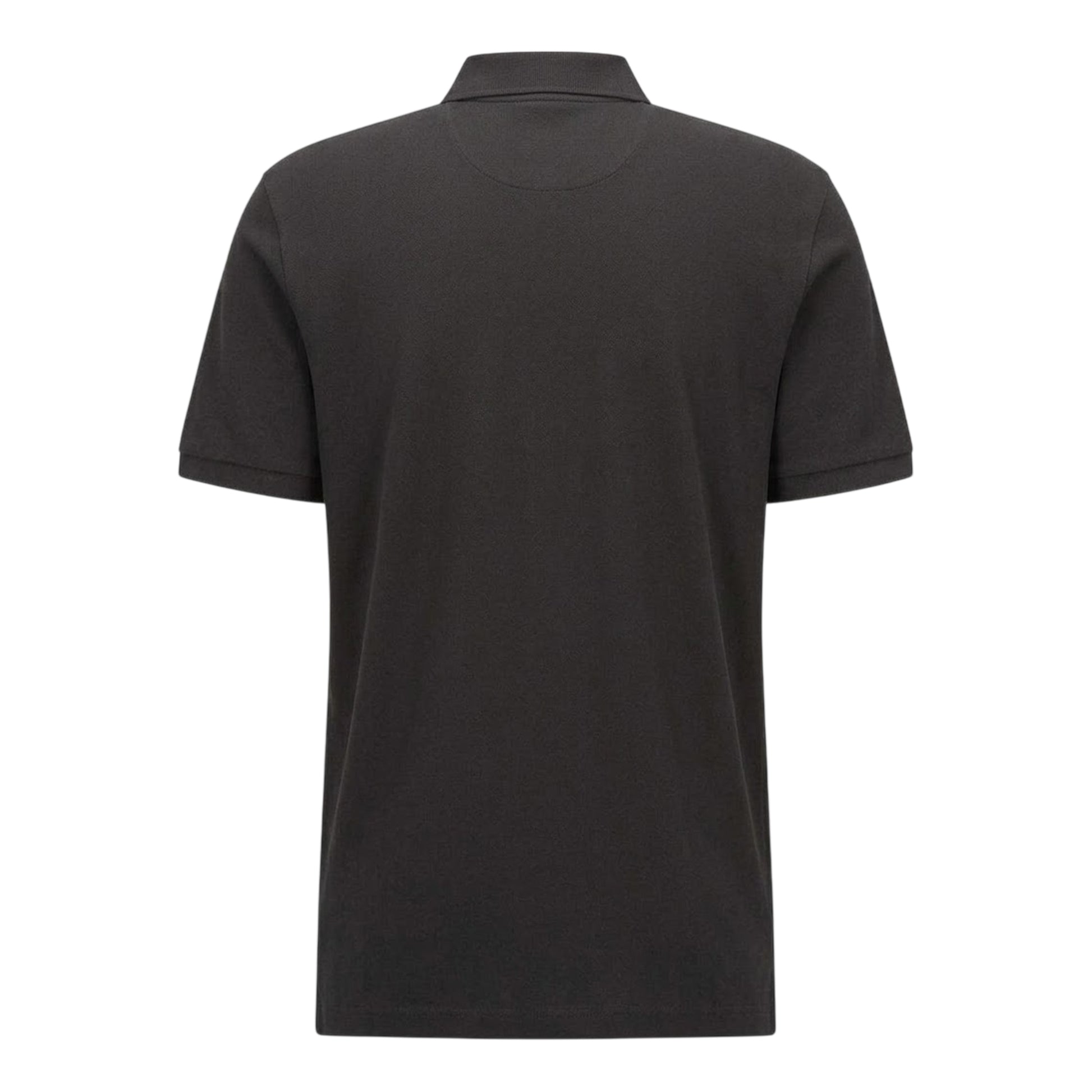 Black - Back - Boss Mens Pallas Embroidered Logo Cotton Polo Shirt