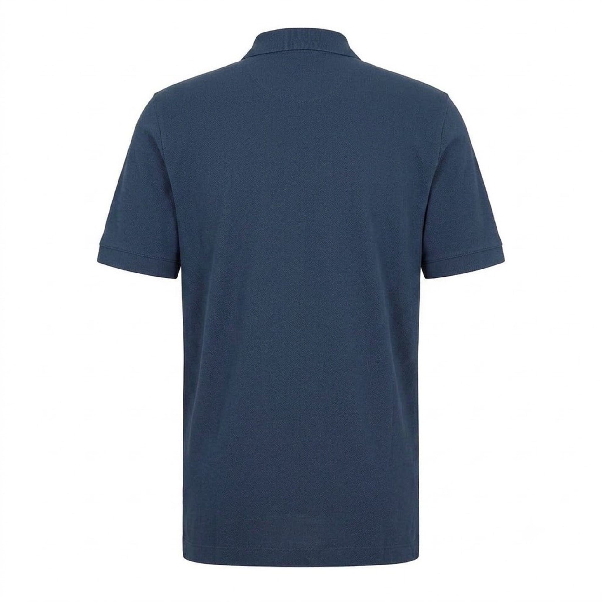 Blue - Back - Boss Mens Pallas Embroidered Logo Cotton Polo Shirt