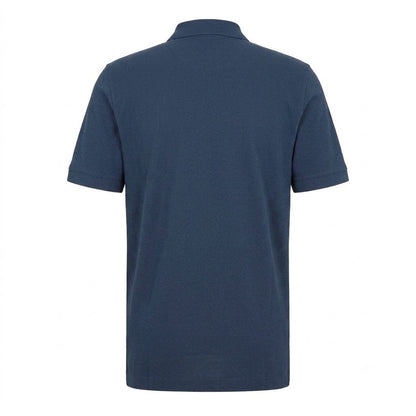 Blue - Back - Boss Mens Pallas Embroidered Logo Cotton Polo Shirt