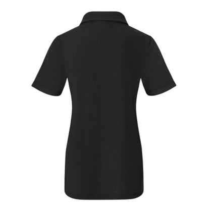 Black - Back - Slazenger Womens-Ladies Logo Polycotton Polo Shirt