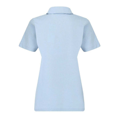 Blue - Back - Slazenger Womens-Ladies Logo Polycotton Polo Shirt
