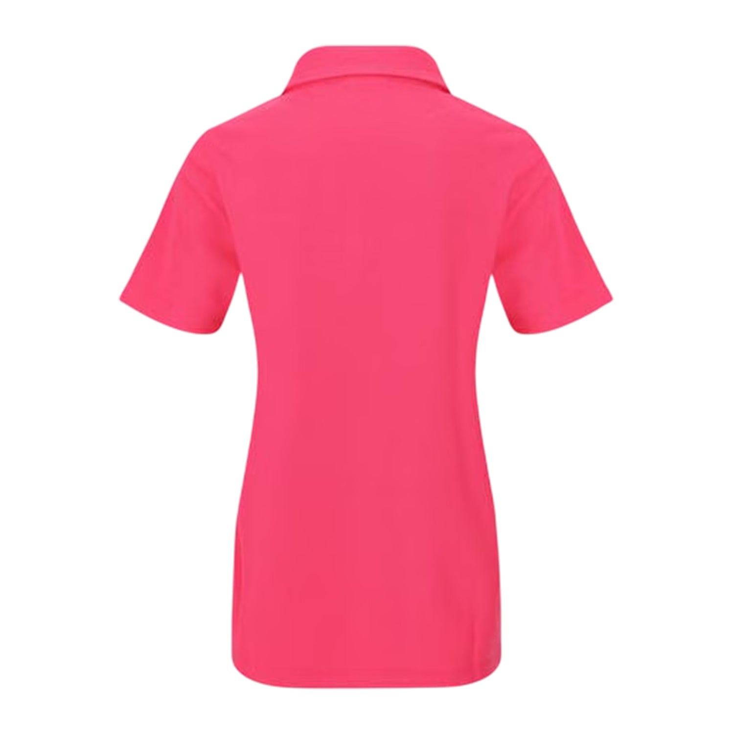 Bright Pink - Back - Slazenger Womens-Ladies Logo Polycotton Polo Shirt