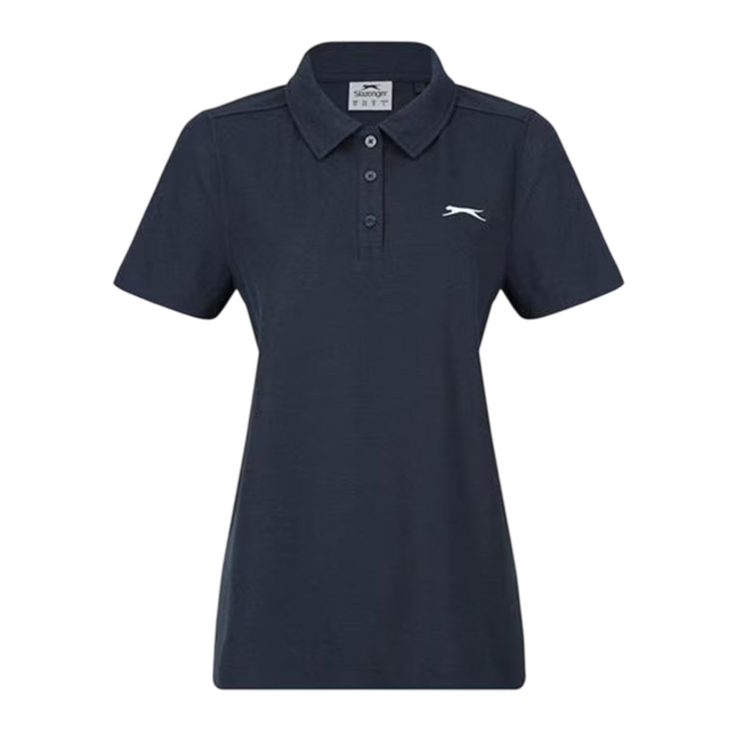 Navy - Front - Slazenger Womens-Ladies Logo Polycotton Polo Shirt